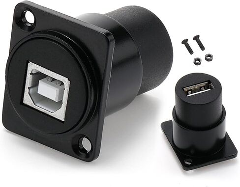 PENGLIN 2 قطعة USB B إلى محول تركيب لوحة، USB2.0 نوع B أنثى إلى USB-A أنثى محول موصل للطابعة الماسح الضوئي القرص الصلب الخارجي in Kuwait
