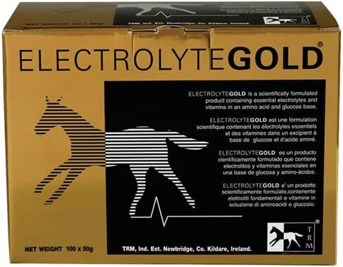 TRM Electrolete Gold Performance Feed Feed Feed لتجديد الإلكتروليت | كافاتد التعب | يحتوي على الفيتامينات C & E - 100 Qty x 1.76 أوقية (100 Qty x 50g) - 100 Qty x 1.76 أوقية in Kuwait