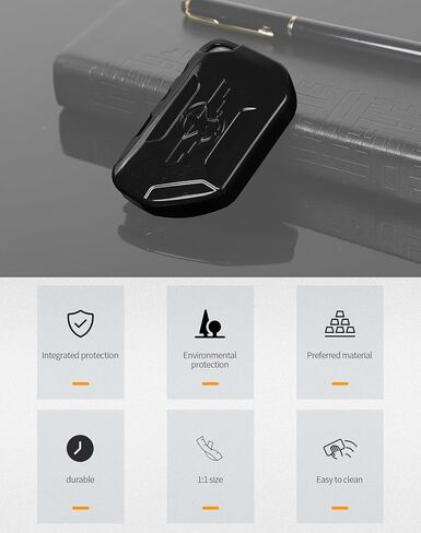 Hoolcar Key Fob Cover Case Key Holder Shell Remote Control Smart Key Fob Protector Compatible with Jeep Wrangler JL JLU & Gladiator JT 2018-2025, Yellow in Kuwait