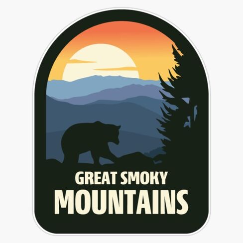 Magnet Great Smoky Mountains National Park Vintage Patch Magnet Vinyl Scener 5 " in Saudi Arabia