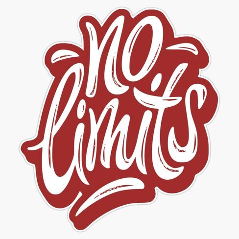 No Limits - Dream Big - Hustle Sticker Vinyl Waterproof Sticker Decal Car Laptop Wall Window Bumper Sticker 5" in Saudi Arabia