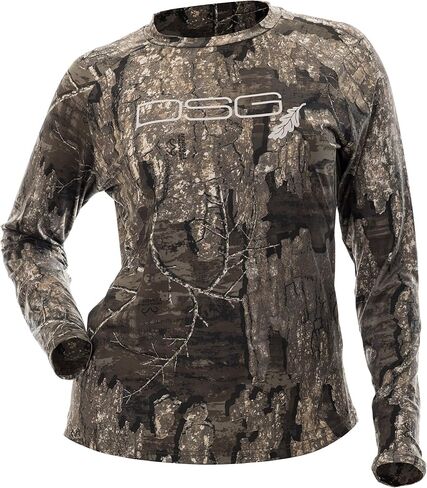 DOING SOMETHING GREAT (DSG Outerwear Women's Long Sleeve Camo Tech Hunting Shirts | Moisture Wicking in Kuwait