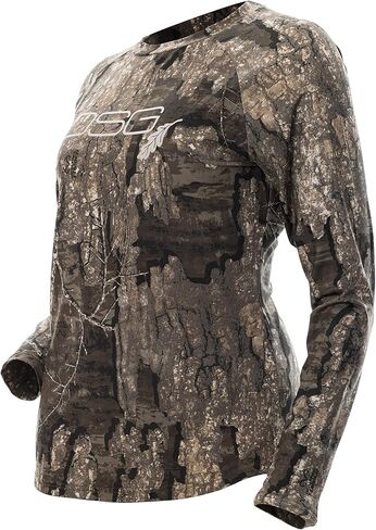 DOING SOMETHING GREAT (DSG Outerwear Women's Long Sleeve Camo Tech Hunting Shirts | Moisture Wicking in Kuwait