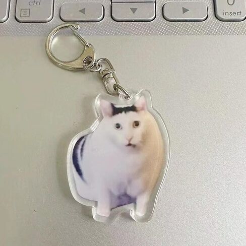 Angyape 9Pcs Funny Cat Meme Keychain Cute Bag Charms for Women Handbag Purse Charms Car Keys Accessories Party Favors Gifts in Saudi Arabia