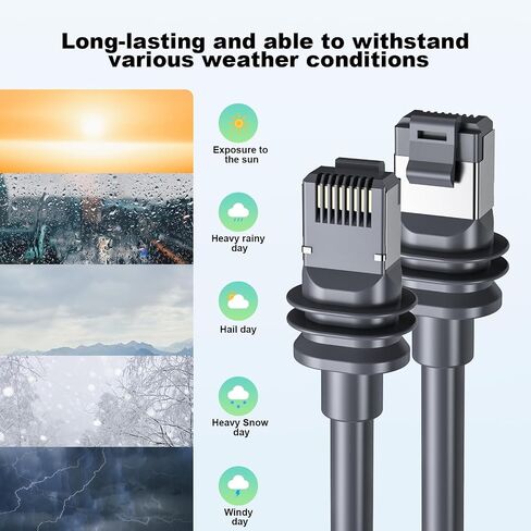 كابل Starlink Ethernet للجيل 3 / Starlink Mini، كابل بديل قياسي V3 Cat6 23M/75FT مقاوم للماء، وصلة كابل Starlink Internet Kit Satellite لـ Starlink Gen 3 / Starlink Mini، رمادي in Kuwait