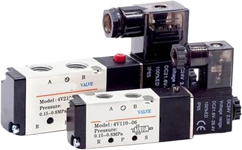 1PCS 4V210-08 24v Solenoid Valve electronmagnetic 4V210-08-10 24DC 4V410-15 4V110-06 AC220v DC12v AC24v(4V310-10 DC24) in Saudi Arabia