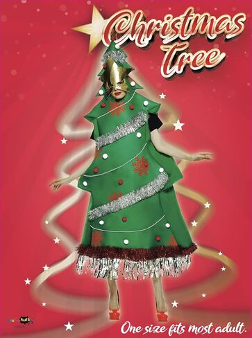 Halloween Women Christmas Tree Costumes with Star Mask for Adult Funny Festival Party Suit Costume in Saudi Arabia