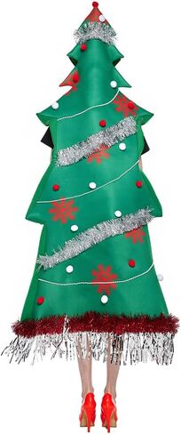 Halloween Women Christmas Tree Costumes with Star Mask for Adult Funny Festival Party Suit Costume in Saudi Arabia