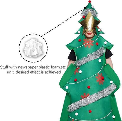 Halloween Women Christmas Tree Costumes with Star Mask for Adult Funny Festival Party Suit Costume in Saudi Arabia