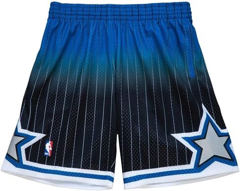 Mitchell & Ness Mens Fadeaway Swingman Shorts 1994 Basketball Athletic Comfort Technology - Black,Blue - Size L in Saudi Arabia