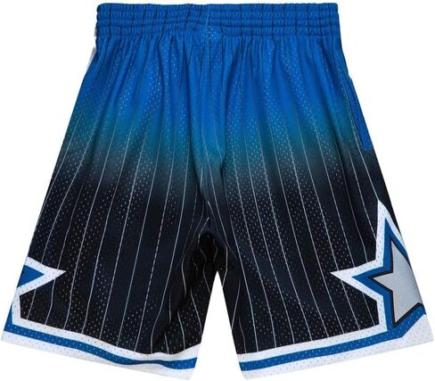 Mitchell & Ness Mens Fadeaway Swingman Shorts 1994 Basketball Athletic Comfort Technology - Black,Blue - Size L in Saudi Arabia