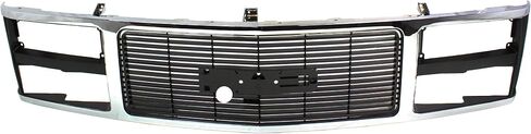 Garage-Pro Grille Assembly Compatible with 1988-1993 GMC C1500, K1500, C2500, K2500, C3500, K3500, 1992-1993 Yukon, C1500 Suburban Chrome Shell with Black Insert in Saudi Arabia