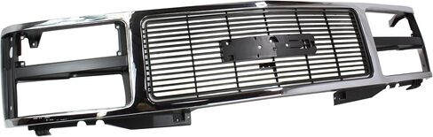 Garage-Pro Grille Assembly Compatible with 1988-1993 GMC C1500, K1500, C2500, K2500, C3500, K3500, 1992-1993 Yukon, C1500 Suburban Chrome Shell with Black Insert in Saudi Arabia