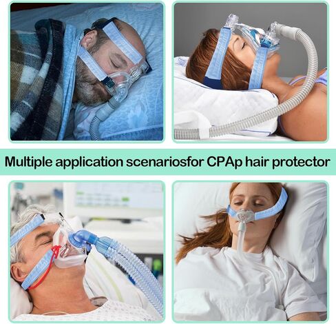6 عبوات من أغطية حزام CPAP الساتان الناعمة، أغطية أغطية رأس CPAP، لوازم CPAP المريحة أغطية حزام CPAP الحريرية، وسائد قناع CPAP عالمية وقابلة للتنفس لتقليل العلامات الحمراء (الأزرق الأرجواني) in Kuwait