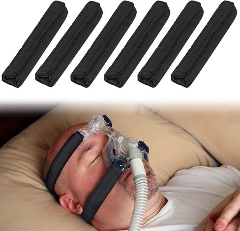 6 عبوات من أغطية حزام CPAP الساتان الناعمة، أغطية أغطية رأس CPAP، لوازم CPAP المريحة أغطية حزام CPAP الحريرية، وسائد قناع CPAP عالمية وقابلة للتنفس لتقليل العلامات الحمراء (الأزرق الأرجواني) in Kuwait