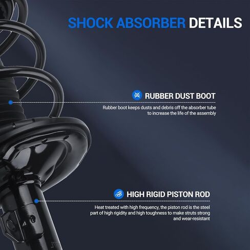 Autoround Front Complete Strut w/Coil Spring Assembly Compatible with Scion TC 2005 2006 2007 2008 2009 2010-172391 172390 in Saudi Arabia