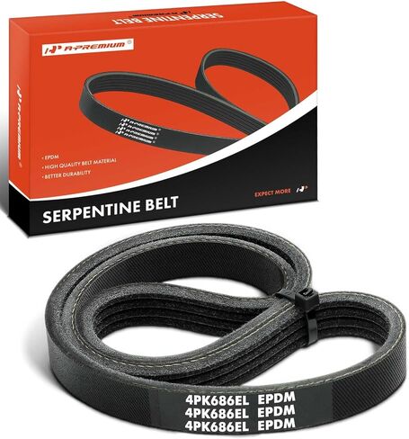 A-Premium Stretch Fit Serpentine Drive Belt متوافق مع Ford Focus 2014-2018 ، EcoSport 2018-2022 ، 2.0L in Saudi Arabia