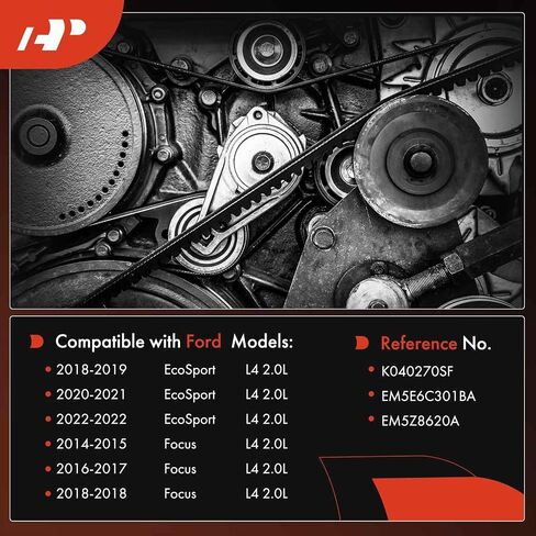 A-Premium Stretch Fit Serpentine Drive Belt متوافق مع Ford Focus 2014-2018 ، EcoSport 2018-2022 ، 2.0L in Saudi Arabia