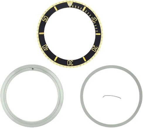 Ewatchparts Bezel & Ceramic Insert & Retaining Compatible With Rolex Submariner 18K Gold 16800 16613 16610 in Saudi Arabia