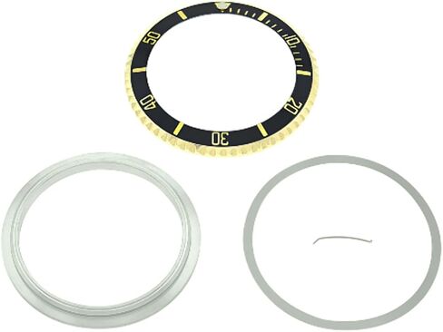 Ewatchparts Bezel & Ceramic Insert & Retaining Compatible With Rolex Submariner 18K Gold 16800 16613 16610 in Saudi Arabia