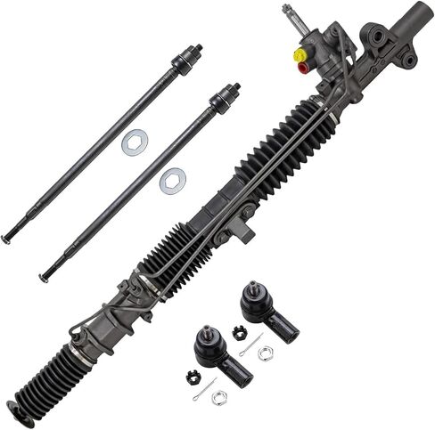 Detroit Axle - 6pc Rack and Pinion Kit for 02-06 Honda CR-V, Power Steering Rack and Pinion Suspension Outer & Inner Tie Rod Ends 2002 2003 2004 2005 2006 Replacement in Saudi Arabia
