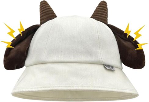Cute Bucket Hat with Goat Horns and Ears Summer Sun Hat for Women Novelty Fishing Cap Men Rave Hat Theme Party in Kuwait