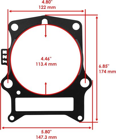 Caltric Cylinder Gaskets Compatible with Yamaha Rhino 700 YXR700 2008-2013 / Viking 700 YXM700 / Viking VI 700 YXC700 2014-2025 1S3-11351-00-00 in Saudi Arabia