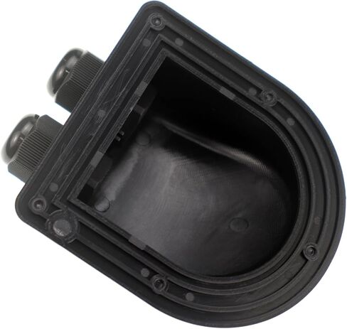 ZOOKOTO ABS UV Resistance Dual Cable Entry Housing Photovoltaic Connector Waterproof Box for Solar Project on Rv, Boat,Camper,Van, Weatherproof (Black Entry Gland) in Kuwait