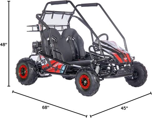 MotoTec Mud Monster XL 212cc 2 Seat Go Kart Full Suspension Red in Kuwait