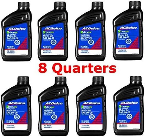 ACDelco 109236 0W-20 dexos1 Gen 2 Full Synthetic Motor Oil 1 Quart (8 pack) in Saudi Arabia