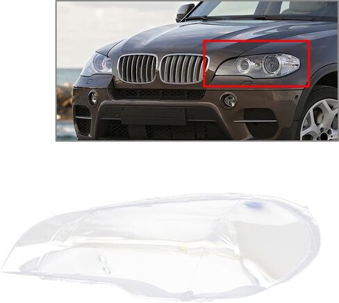 CHCURY1 Left Headiplamp Lens Cover Cover Clear Shell Placension for BMW X5 E70 2007 2008 2008 2010 2011 2012 2013 in Saudi Arabia