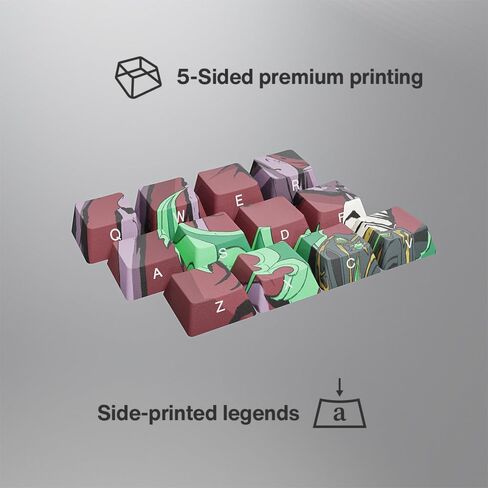 World of Warcraft Illidan Stormrage Full Art Keycap Set PBT Dye Keycaps for Mechanical Gaming Keynshes ، مفاتيح Cherry MX ، طباعة جانبية مخصصة ، دعم ISO ANSI ، تخطيط الولايات المتحدة - مرخص رسميًا in Kuwait