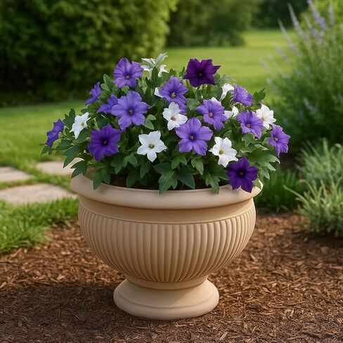 Artificial Flowers for Outdoors, 2 PCS Morning Glory Artificial Flowers, UV Resistant Artificial Outdoor Flowers, Hanging Flowers for Outdoors Faux Plants Outdoor in Saudi Arabia