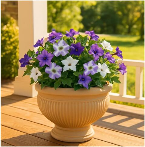 Artificial Flowers for Outdoors, 2 PCS Morning Glory Artificial Flowers, UV Resistant Artificial Outdoor Flowers, Hanging Flowers for Outdoors Faux Plants Outdoor in Saudi Arabia