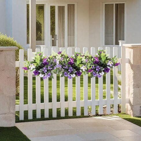 Artificial Flowers for Outdoors, 2 PCS Morning Glory Artificial Flowers, UV Resistant Artificial Outdoor Flowers, Hanging Flowers for Outdoors Faux Plants Outdoor in Saudi Arabia