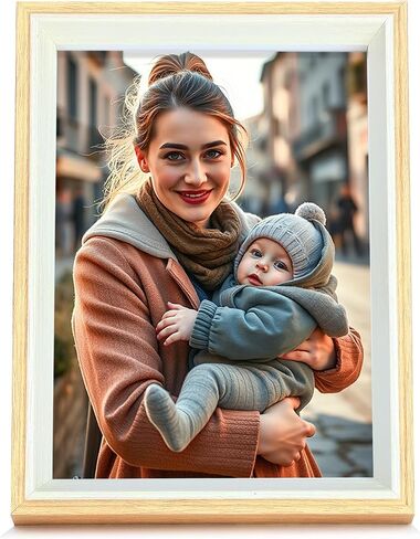 إطار الصورة المزدوج 4 × 6 إطارات الصور العمودية والأفقية ، تقف على سطح المكتب إطار صورة للطي لعرض الطاولة (الحبوب الخشبية ، 4x6-6x4) in Kuwait