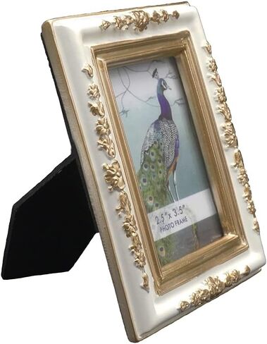 SIKOO Vintage 2.5 x 3.5 Picture Frames Small Wallet Size Picture Frames TableTop and Wall Mount Display Vintage Wall Decor Retro Home Decor Bronze and Blue in Saudi Arabia