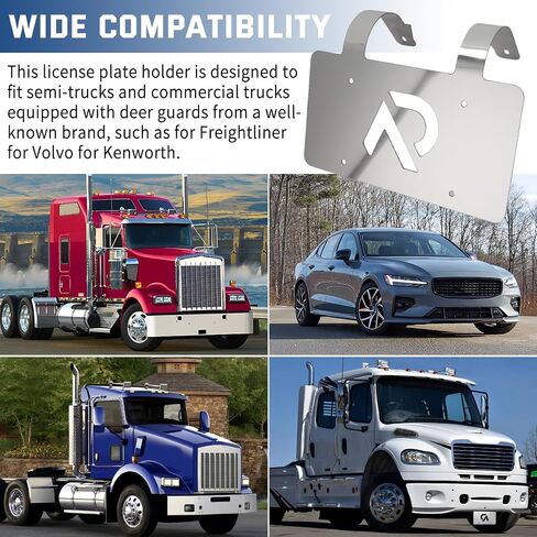 شاحنة شبه تجارية الشاحنة الغزلان حارس لوحة الترخيص المقاوم للصدأ 3 '' for Freightliner for Volvo for Kenworth in Kuwait