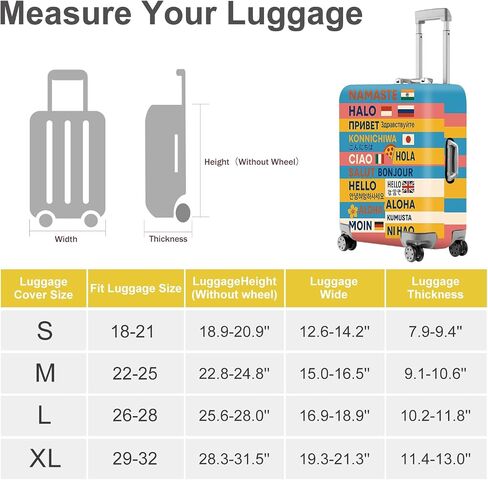 ANNA QUEEN Starry Night Bee Luggage Cover, Swirling Sky Suitcase Protector, Washable Stretchable Travel Sleeve for 28-30 Inch Luggage in Kuwait