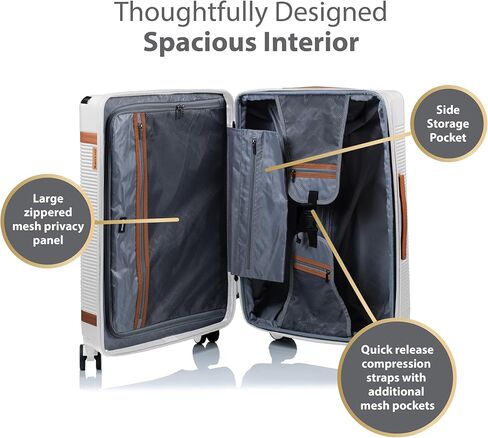 مجموعة Champs 'Vintage III' '3 قطع قابلة للتوسيع الأمتعة الدوار مجموعة الأمتعة مع ميناء USB (العاج) in Kuwait