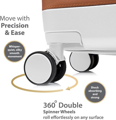 مجموعة Champs 'Vintage III' '3 قطع قابلة للتوسيع الأمتعة الدوار مجموعة الأمتعة مع ميناء USB (العاج) in Kuwait