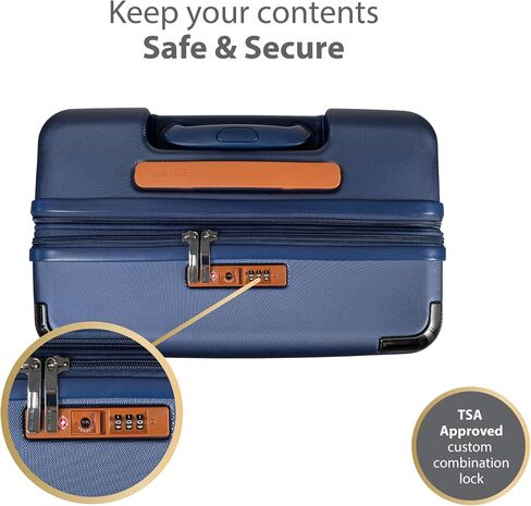 CHAMPS 'VINTAGE III COLLECTION' 3-PIECE EXPANDABLE HARDSIDE SPINNER LUGGAGE SET WITH USB PORT (IVORY) in Kuwait