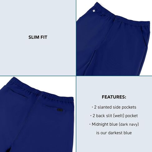 Peelz Mike Fly Front 4-Pocket Jogger Scrub Pants for Men - Soft Stretch Fabric, Men’s Scrubs, Slim Fit in Kuwait