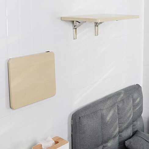 طاولة أوراق قابلة للطي صغيرة مثبتة على الحائط ، طاولة عمل دلو من الخشب العائم in Kuwait