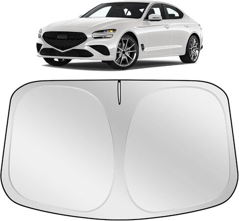 Xhring Windshield Sun Shade Sunshade متوافق مع Genesis G70 G80 G90 GV60 2026 2025 2024 2023 ملحقات السيارة نافذة شمس النافذة in Saudi Arabia