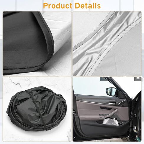 Xhring Windshield Sun Shade Sunshade for Dodge Ram 1500 2500 3500 2010-2024 2025 2026 2/4 Quad Quad Crew Mega Pickup Accessories ، Window Window Sun Shield in Saudi Arabia