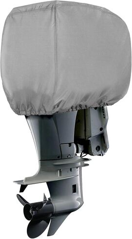 غطاء محرك خارجي Marine1 - غطاء محرك قارب مقاوم للطقس 600D - يناسب محركات من 10 حصان إلى 25 حصان، رمادي in Saudi Arabia