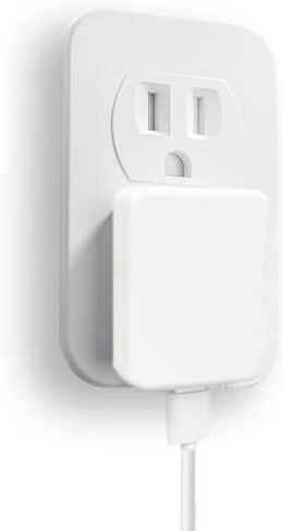 شاحن حائط USB مسطح، قابس سفر قابل للسحب، محول طاقة USB، كتلة شحن 10 وات 5 فولت 2 أمبير، محول طاقة تيار متردد متوافق مع iPhone وPad وSamsung وTablet وKindle والمزيد - أبيض-قطعة واحدة in Kuwait