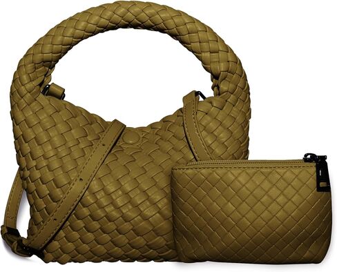 Women's Woven Purse, Small Crossbody Tote Bag with Adjustable Shoulder Strap,Top Handle Handbags for Work/Travel/Daily Use in Saudi Arabia