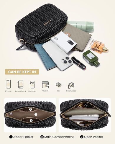 حقائب Crossbody مبطن LoveVook ، ومحفظة جلدية صغيرة عصرية ، ومحفظة كروس مع حزام قابل للتعديل للهدية in Saudi Arabia
